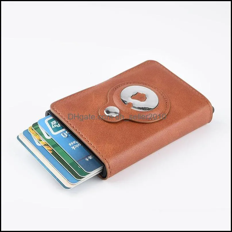 -Up Card Bag Men Women Fashion Accessories PU Leather Bags ID Bank Cards Storage Convenient Mini