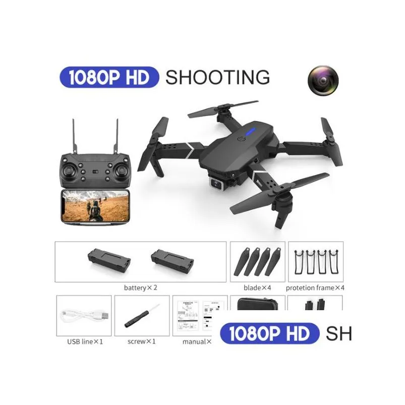 lsrc quadcopter drone electric/rc aircraft e525 hd 4k 1080p camera and wifi fpv height maintaining rc foldable gift toy 201208