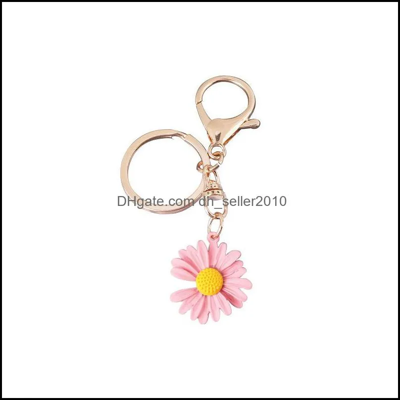 Keychains Creative Alloy Notch Flower  and Lovely Cartoon Ring Car Key Bag Pendant 2224 Q2