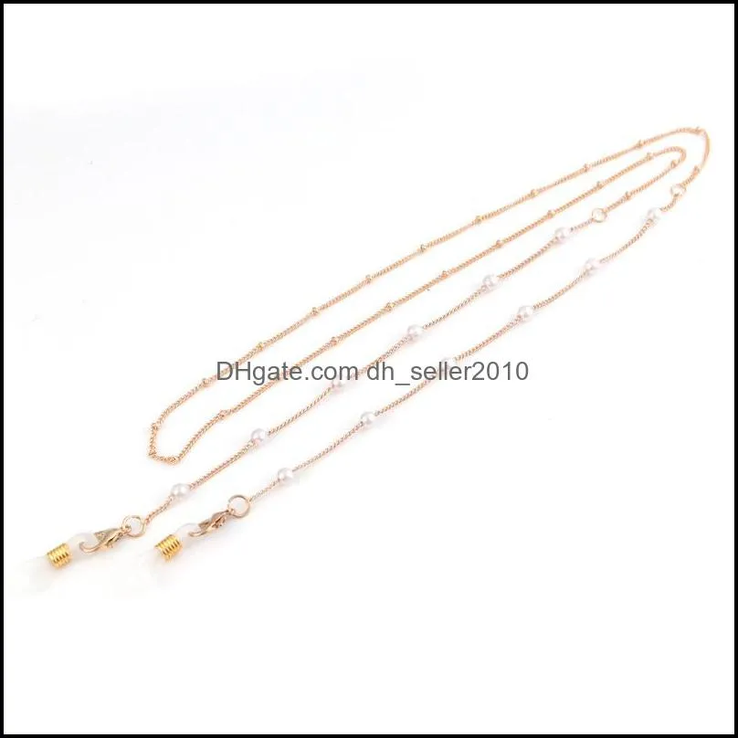 Eyeglasses Chains Holder Cord Sunglasses Masking Chain Women Crystal Lanyard Glass Women Girls Fashion Jewelry Accessory Gold 3071 Q2