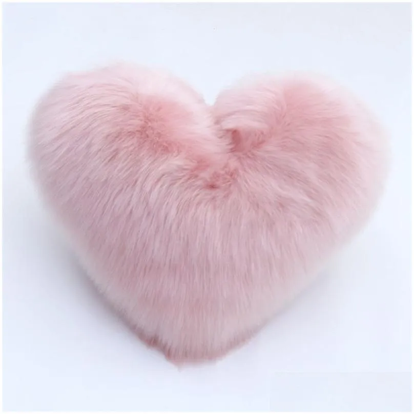 nordic plush pillow soft stuffed love heart shape sofa cushion toys for children doll home bedroom decor cute fun baby gifts 210804