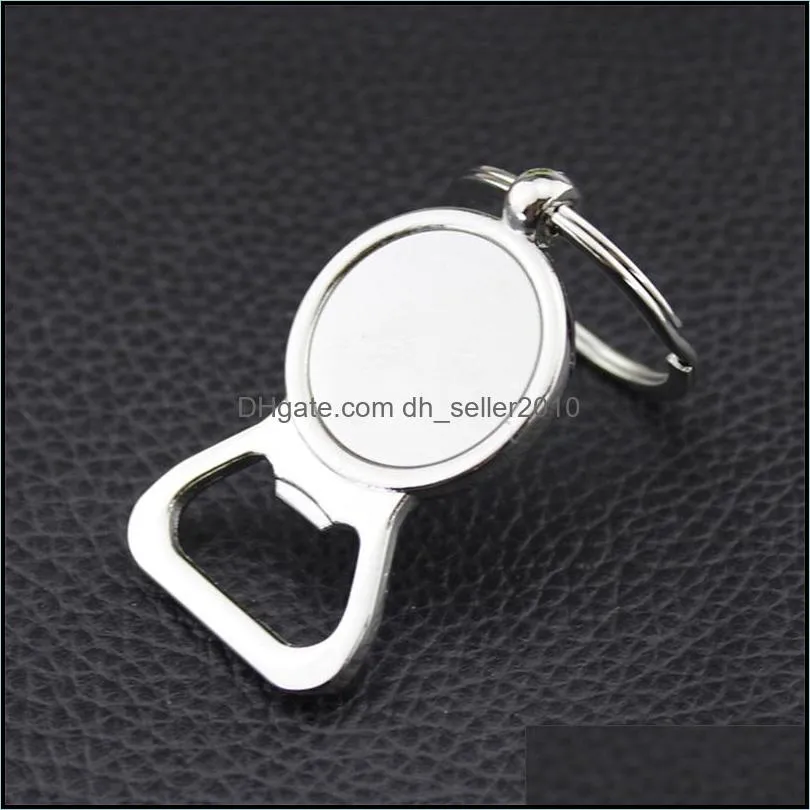 10 pcs/Lot Beer Bottle Opener Keychain DIY for 25mm Glass Cabochon Keyrings Alloy Engravable Kitchen Tools Men Gifts Jewelry1 300 Q2