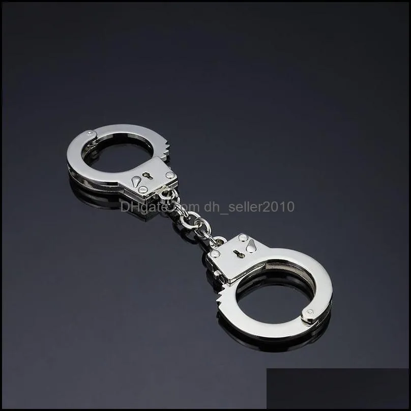 Creative Gift Personalized Simulation Handcuffs Metal Keychain Advertising Car Waist Key Ring Chain Pendant Accessories 1842 Q2