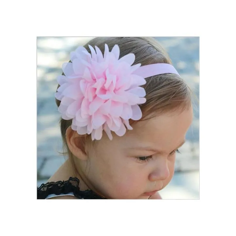 hair accessories ins explosion childrens band handmade chiffon flower head baby headband hairpinhair