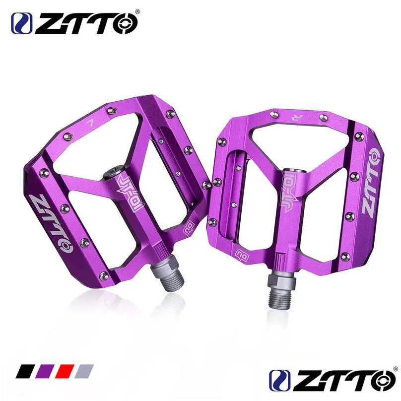 bike pedals ztto mtb bearing aluminum alloy flat pedal bicycle good grip lightweight 9/16 big for gravel enduro downhill jt01 220915