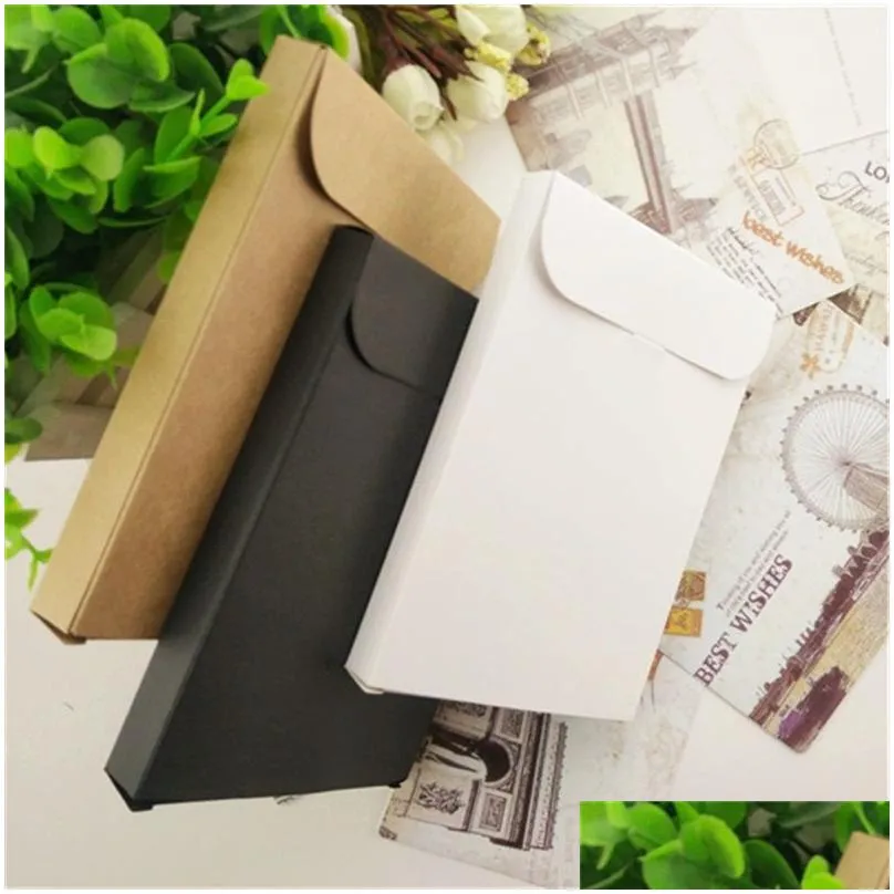 wholesale greeting card packing cardboard box envelope type postcards gift boxes 15.5x10.8x1.5cm 268 s2