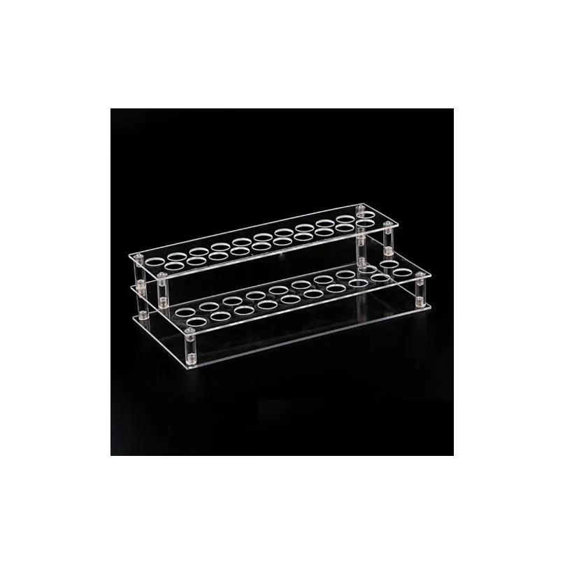 transparent clear acrylic 41-hole lipstick lip gloss nail polish cosmetics makeup organizer box case display holder rack stand