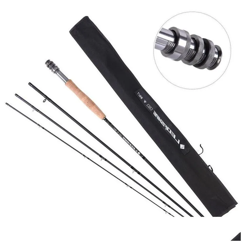 four-section fly fishing rod 9 feet 2.7 meters m 4 optional fishing rod comfortable non-slip strong pulling force lightweight