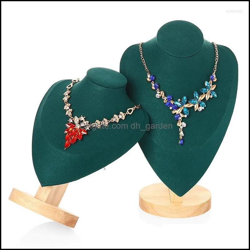 jewelry pouches bags wood necklace display stand pendant holder jewellry mannequin bust window displayjewelry