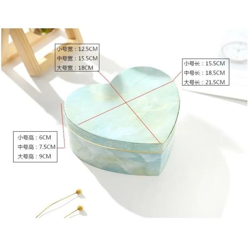 3pc/set florist boxes candy boxes heart shaped box roses packaging for gifts christmas flower gift jllvgm yummyshop 541 v2