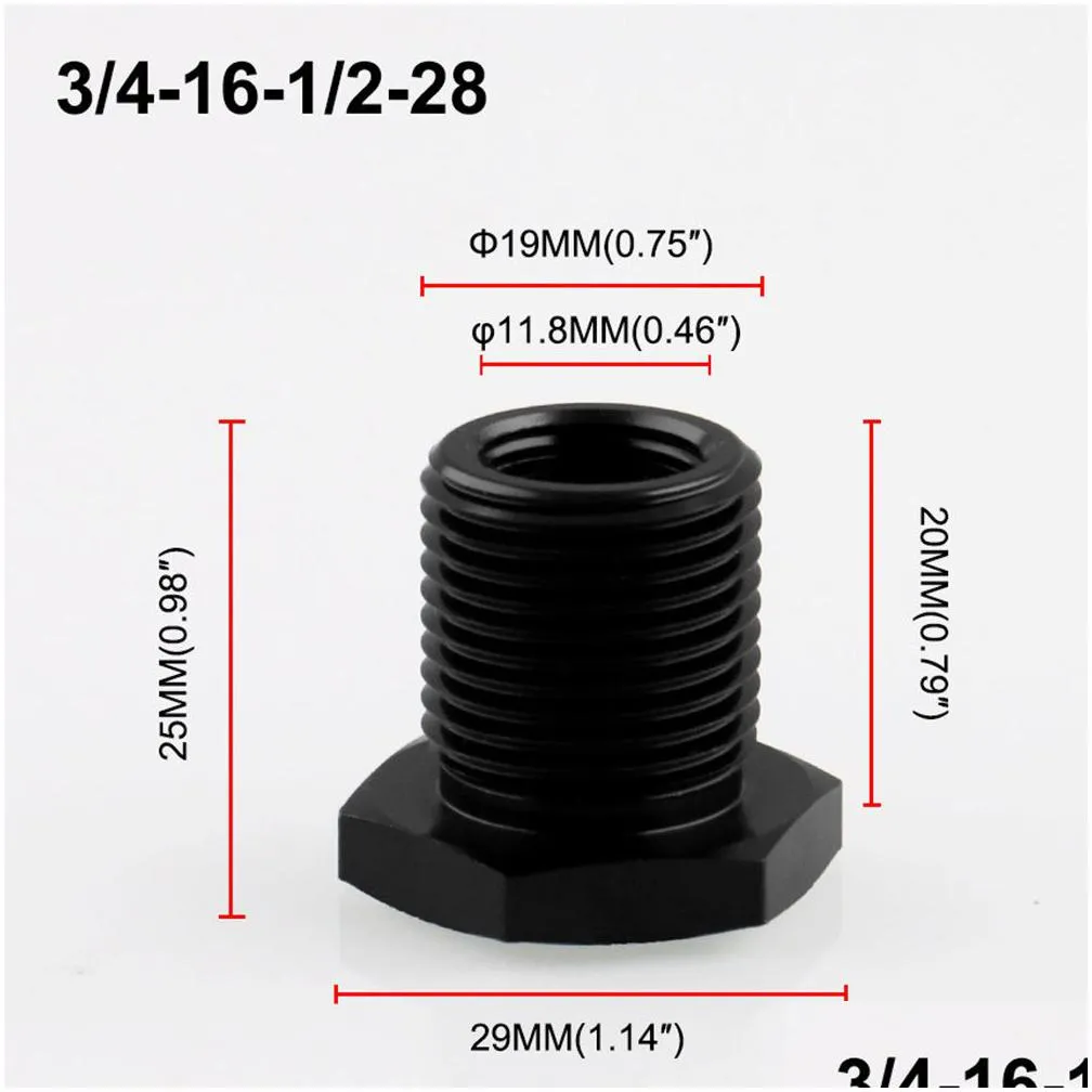 car oil filter threaded adapter 1/2-28 to 3/4-16 13/16-16 3/4 npt automotive parts1