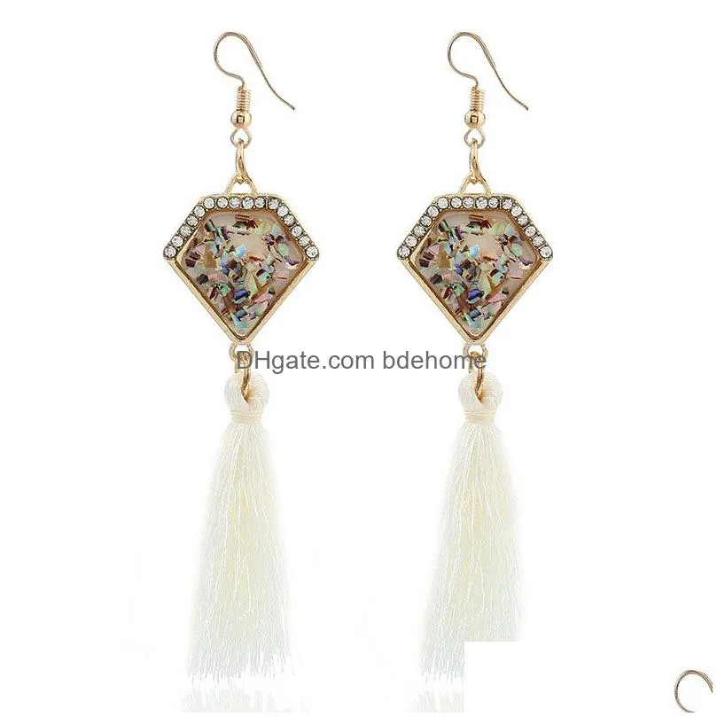 Earring Jewelry Statement Tassel Earrings for Women Vintage Ethnic Drop Dangle Boho Diamond Earrings Party Eardrop Accessories Women