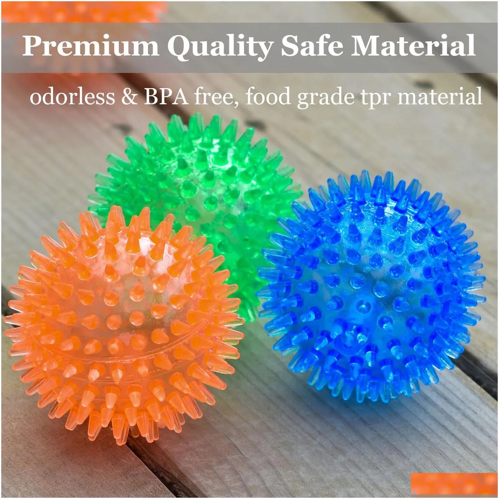 dog toys chews squeaky spiky balls cleans teeth and promotes dental gum health for your pet squeaker ball aggressive chewers s d soif