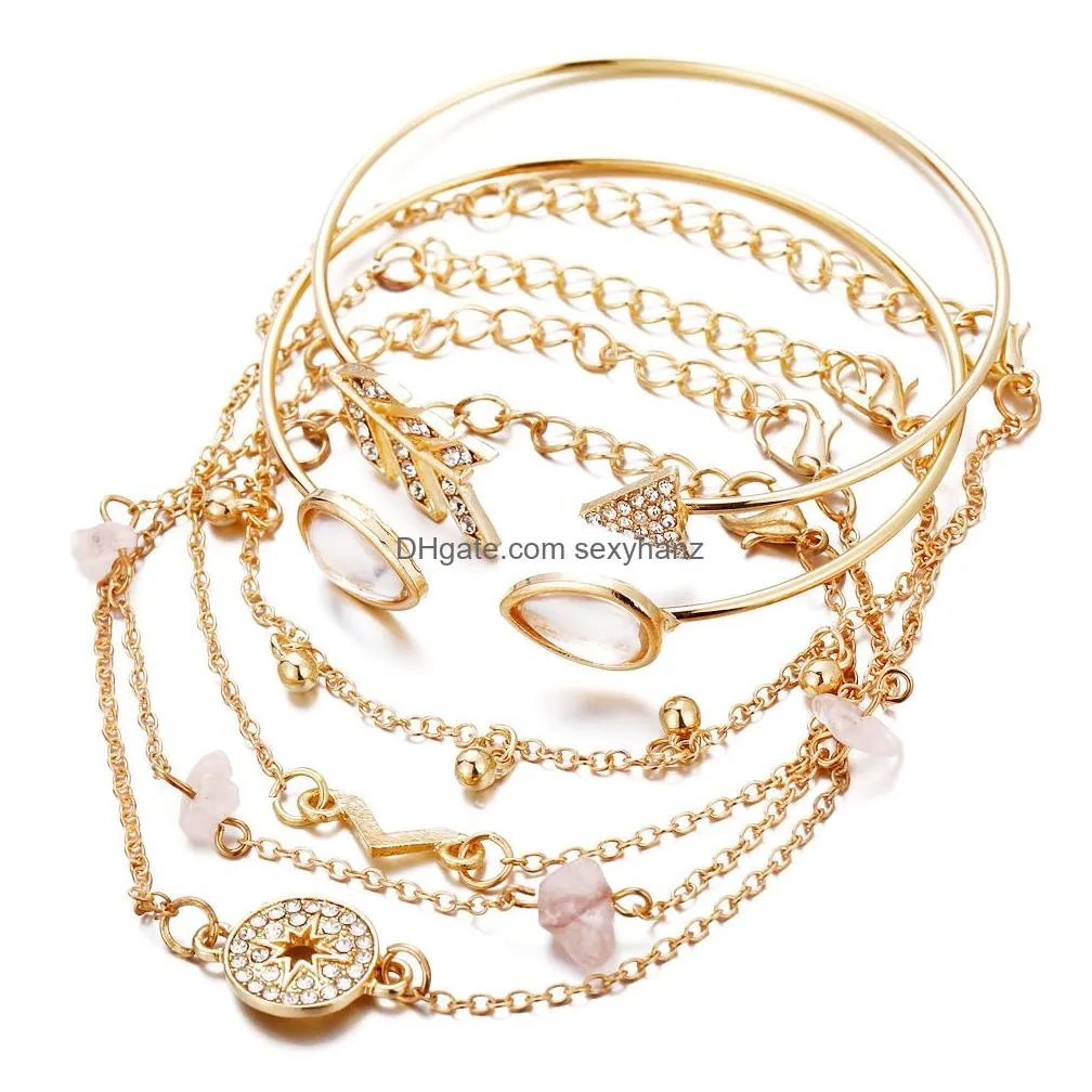 bracelet jewelry womens fashion gold bangle open cuff bracelets arrow gemstone diamond bangles jewelry set b09141