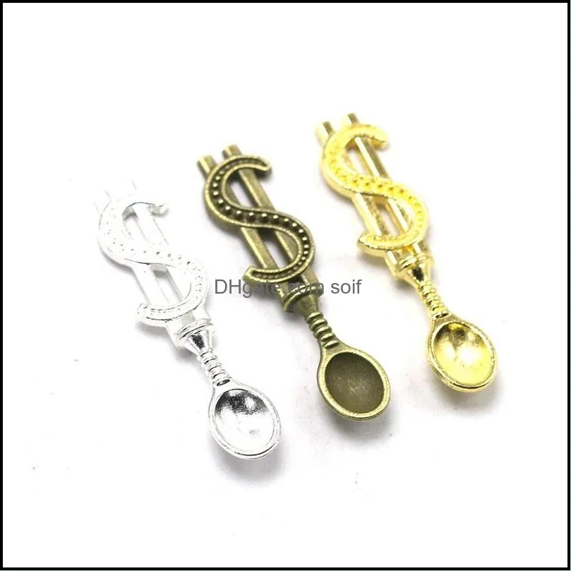 dollar pattern snuff snorter spoon mini spoon for sniffer powder portable shovel wax scoop hookah shisha herb smoking pipe accessories 836