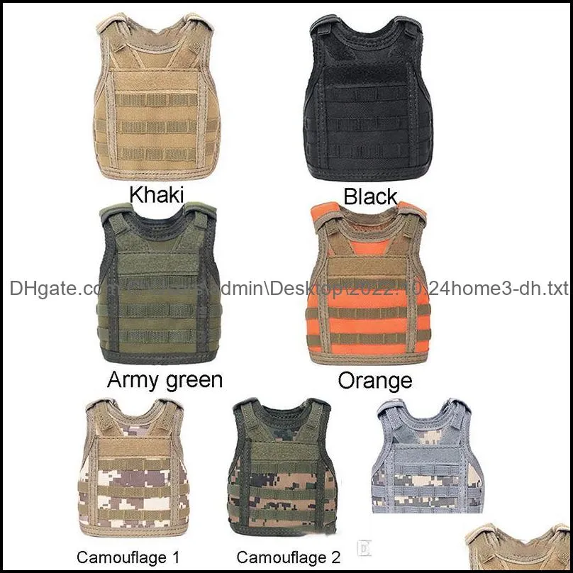 beverage koozie vest handle military molle mini beer cover vest cooler sleeve adjustable shoulder straps beer covers bar party decoration bh1990