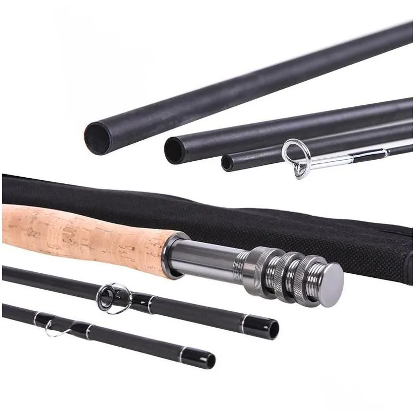 four-section fly fishing rod 9 feet 2.7 meters m 4 optional fishing rod comfortable non-slip strong pulling force lightweight