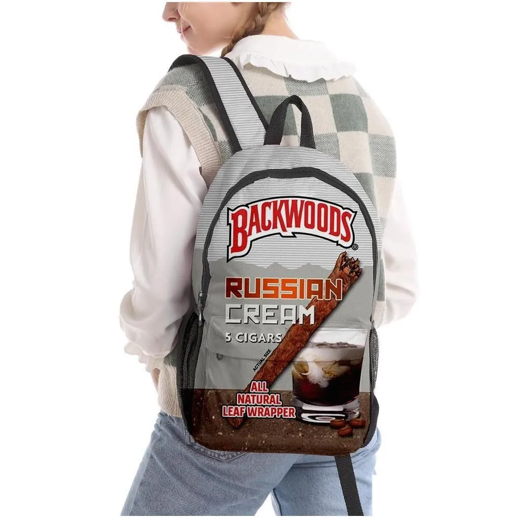 Backwoods Backpack Book Bag Honey Bourbon Black Neckstomper Backwood Print Bags Laptop Shoulder Schoo tsetAMb