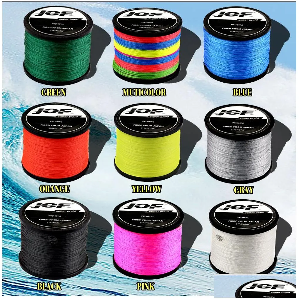 4 strands braided fishing line 100m multicolour pe braid wire strands multifilament japanese fishingline