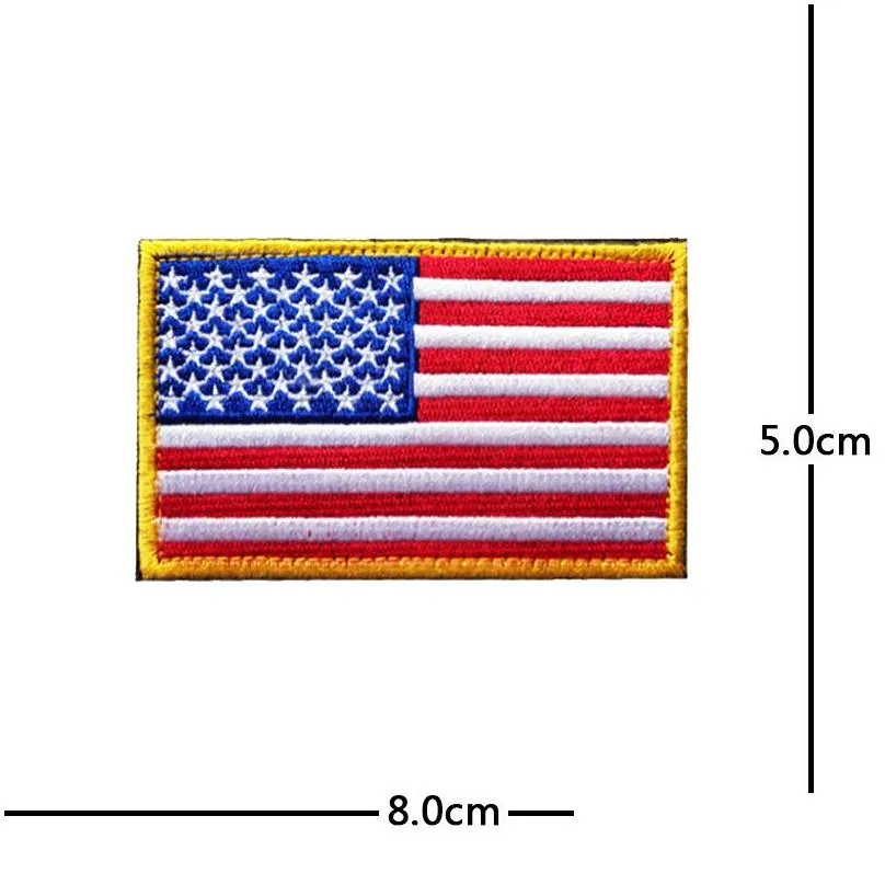 american flag usa high quality black tactical embroidery army badge hook loop armband 3d stick on jacket backpack stickers