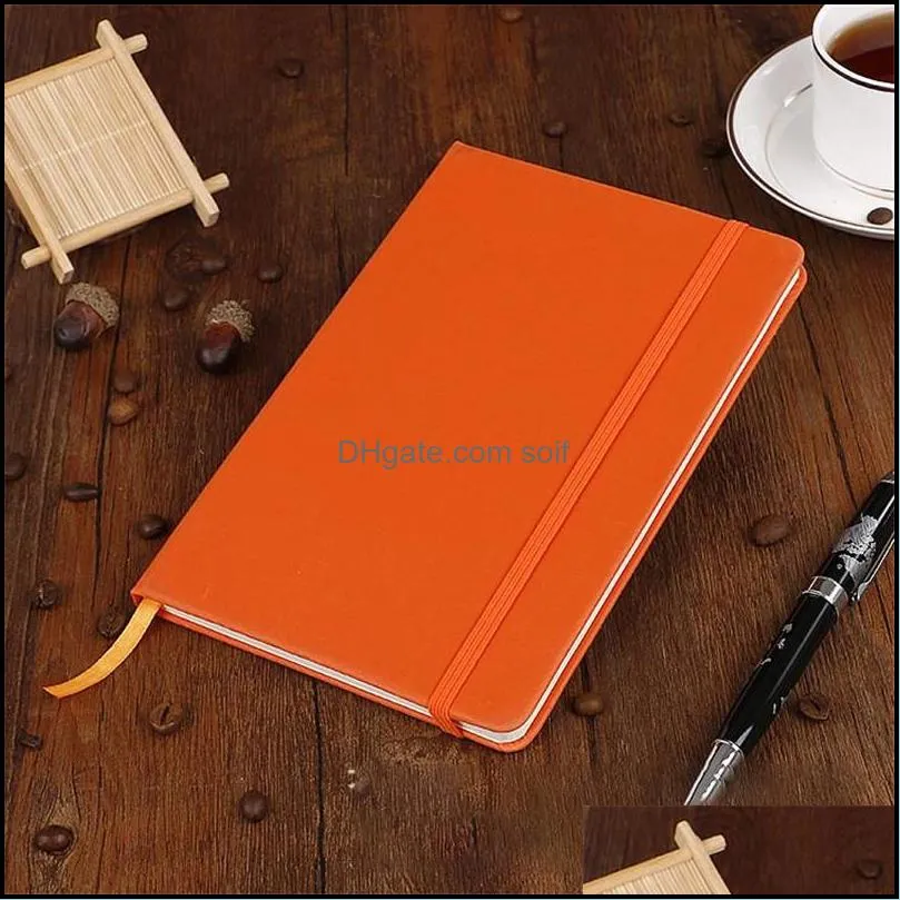 a6 7 colors creative hardcover notebook pu faux leather simple journal notepad portable life travel manual