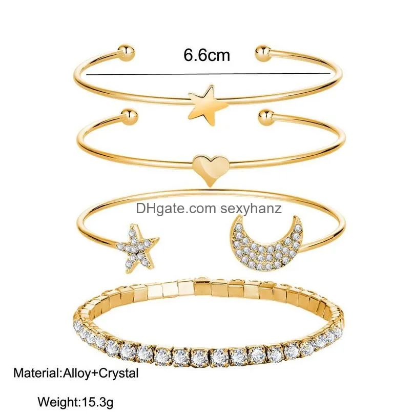 bracelet jewelry womens fashion gold bangle open cuff bracelets arrow gemstone diamond bangles jewelry set b09141