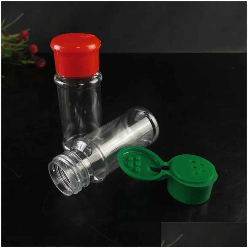 wholesale empty plastic spice bottles set for storing bbq seasoning salt pepper glitter shakers bottles 60 ml/2 1963 y2