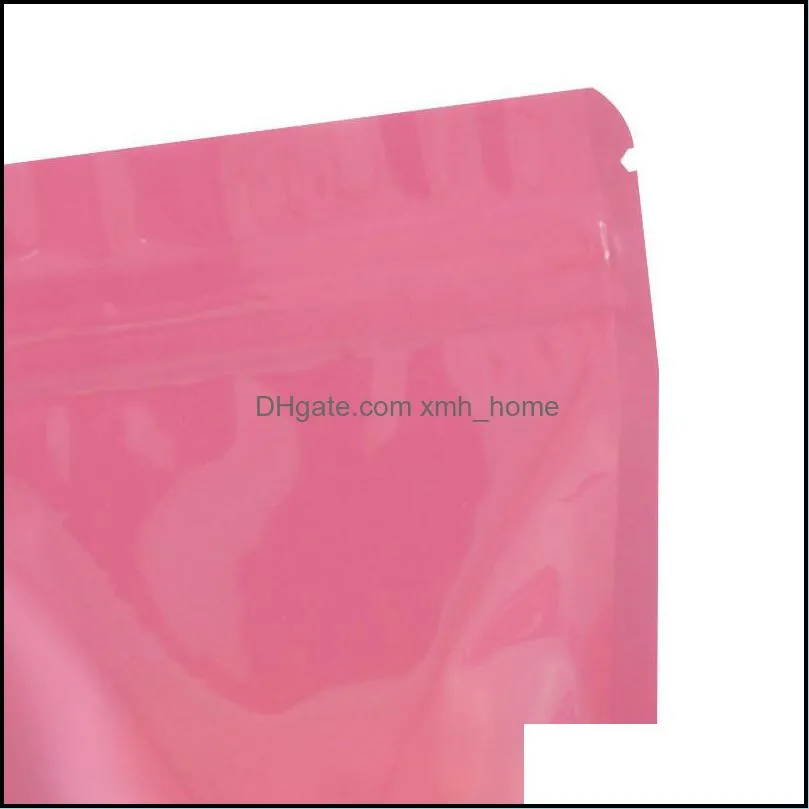 self sealing package bag window stand up gift dried food fruit tea nut packaging pouches 100pcs/pack