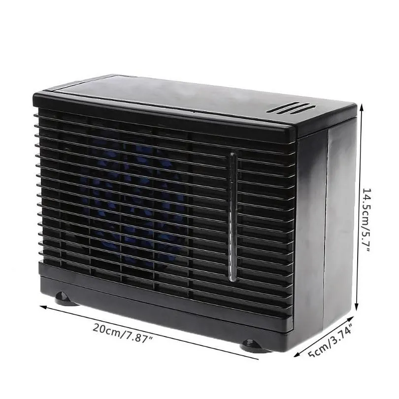 adjustable 12v 60w car air conditioner cooler cooling fan water ice evaporative portable fans