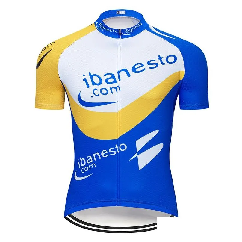 banesto team pro cycling jersey mtb ropa ciclismo mens women summer cycling maillot bike jersey wear 220226