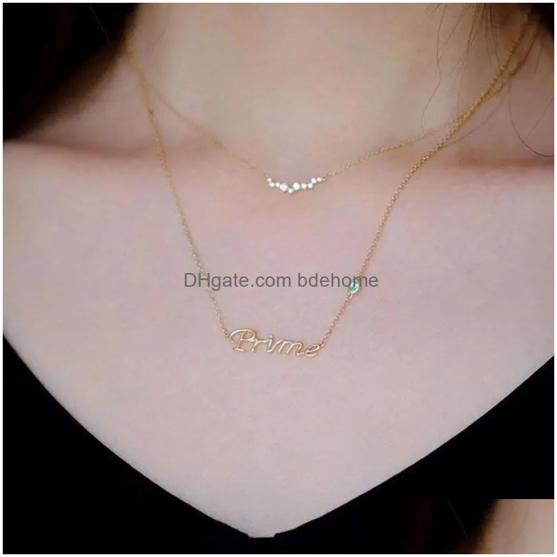 Bridesmaid Jewelry Gifts Dainty Zirconia Diamond Snow Necklace 14K Gold Plated 925 Silver Necklace