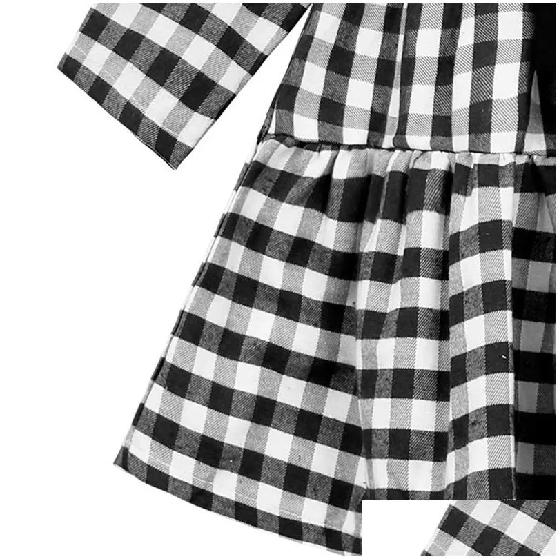 girls dress plaid cake for fashion bow kids es spring autumn casual clothes 6 8 10 12 14 220308