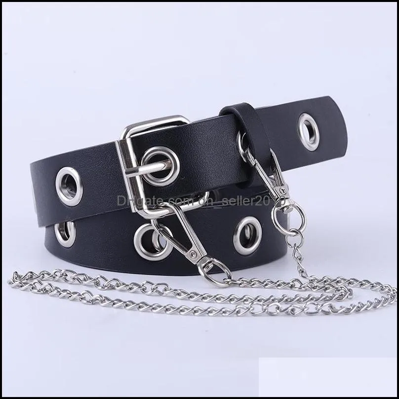 Punk Chain Women Belts Hollowing Out Hole Waistband Jeans Pin Buckle Fashion Girdle Leisure Decorate 5 5yfa O2