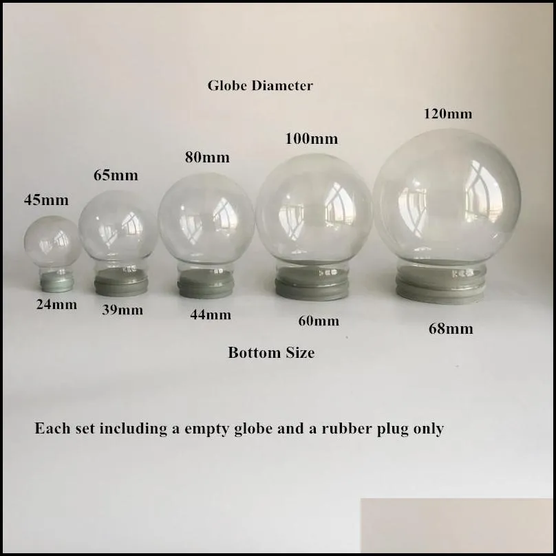 promotional gift 45 65 80100 120 mm diameter diy empty glass snow globe wholes 201125241v