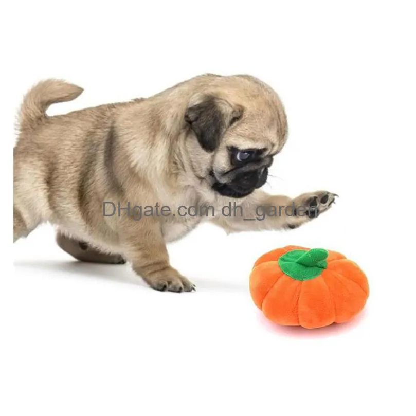 animals cartoon dog toys stuffed squeaking pet toy cute plush puzzle dogs cat chew squeaker squeaky toy for pet pumpkin