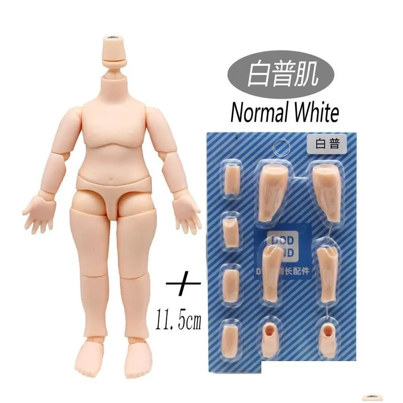 obitsu 11cm doll toys dod body suitable for gsc head ob11 1/12 bjd ymy doll body spherical joint doll toy hand set 220315