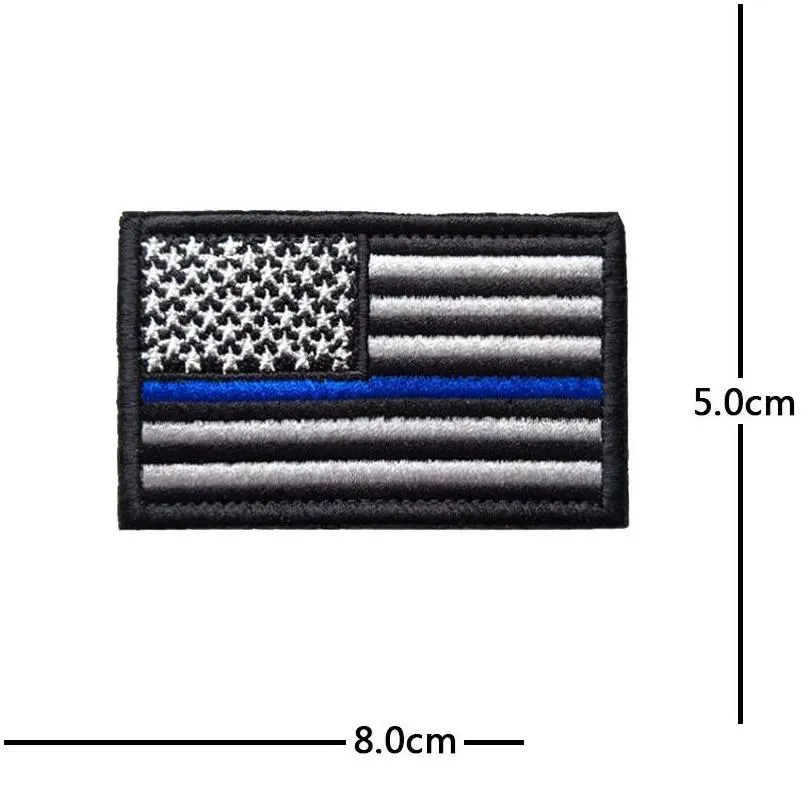 american flag usa high quality black tactical embroidery army badge hook loop armband 3d stick on jacket backpack stickers