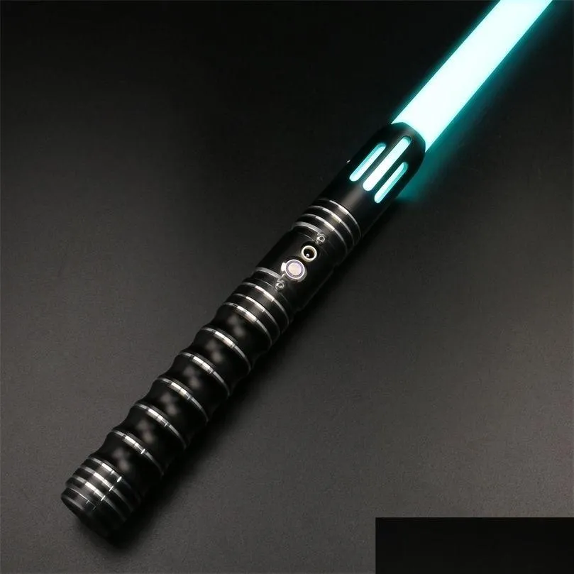 txqsaber rgb lightssaber metal hilt 12 color changing 0 set sounfonts blaster foc lock up light saber cosplay toys 220808