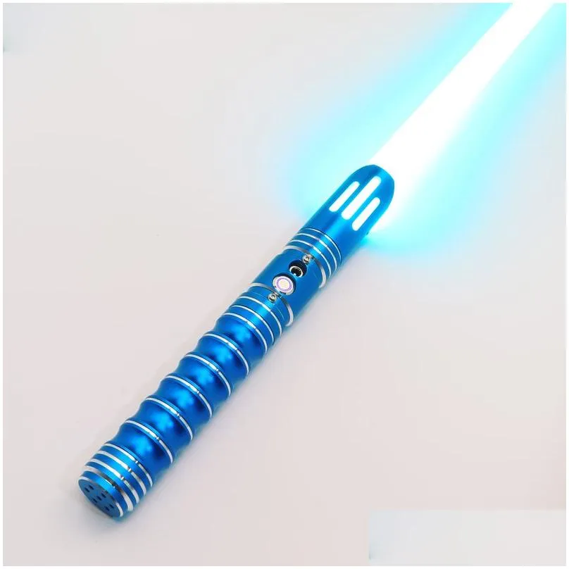 txqsaber rgb lightssaber metal hilt 12 color changing 0 set sounfonts blaster foc lock up light saber cosplay toys 220808