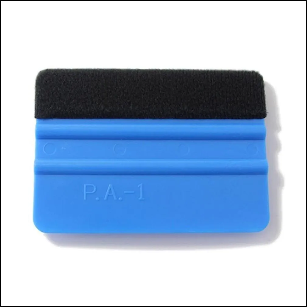 PP Durable Felt Wrapping Scraper Squeegee Tool for Car Window Film Blue Color