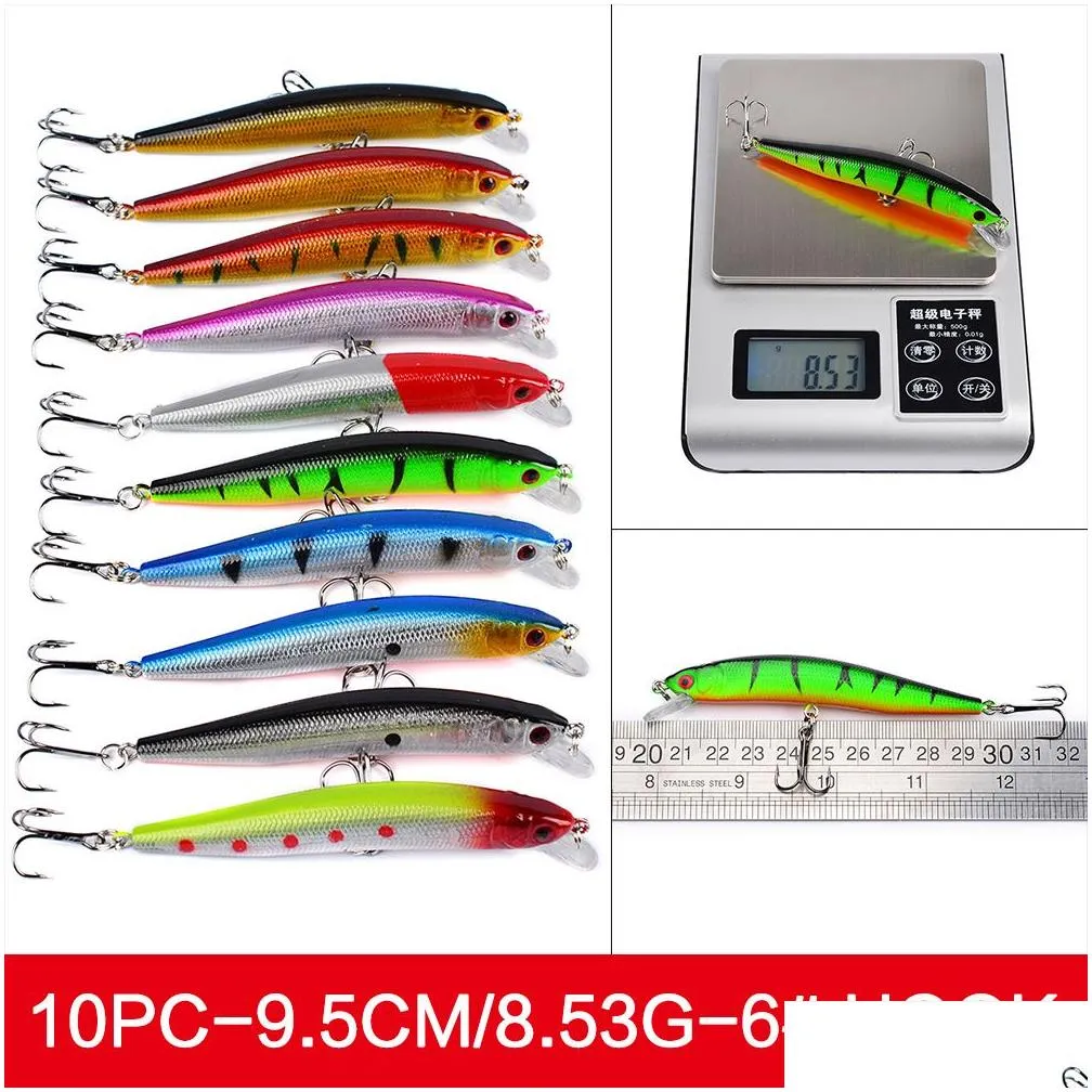 56pcs/lot fishing lures set mixed minnow lot lure bait crankbait tackle bass for saltwater freshwater trout bass salmon fishing