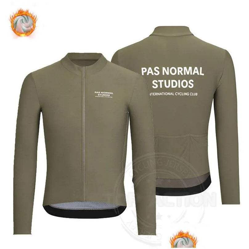 2022 blue pns cycling clothing mens winter thermal fleece pas normal studios long sleeve cycling jersey ropa ciclismo 220226