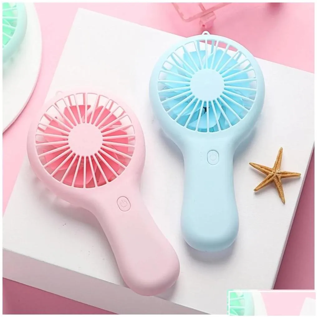 Party Favor Usb Mini Wind Power Handheld Fan Convenient And Traquiet Portable Student Office Cute Small Cooling Drop Delivery Home G