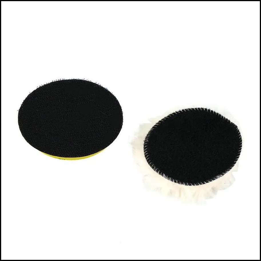 3 inch Polishing Buffer Sponge Pad Set + Drill Adapter For Car Polisher