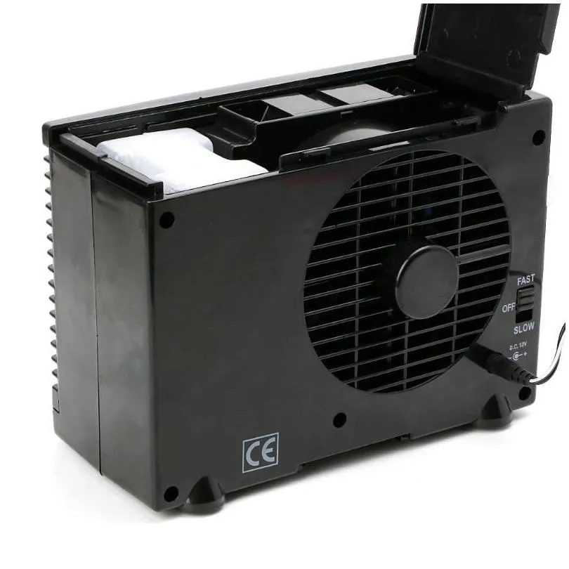 adjustable 12v 60w car air conditioner cooler cooling fan water ice evaporative portable fans