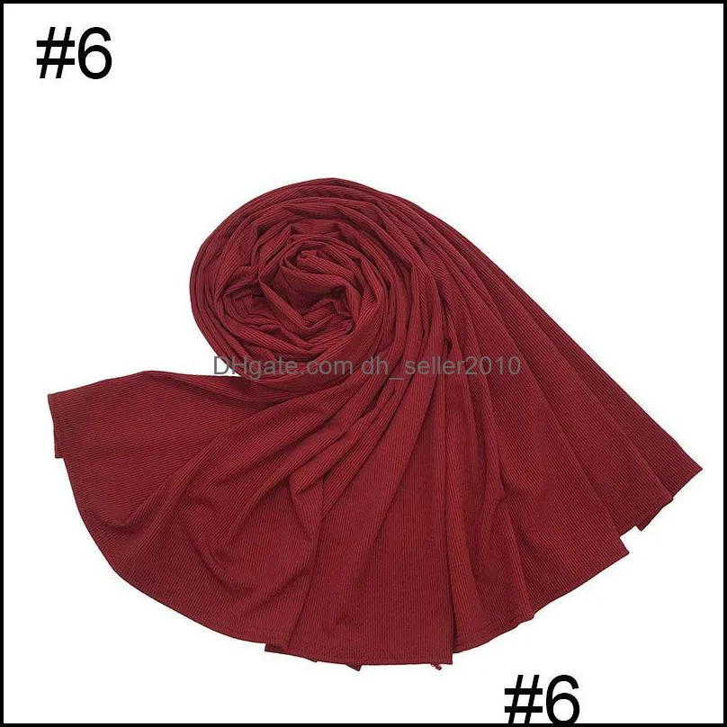 NEW Ribbed Jersey scarf Premium women muslim stretchy hijabs