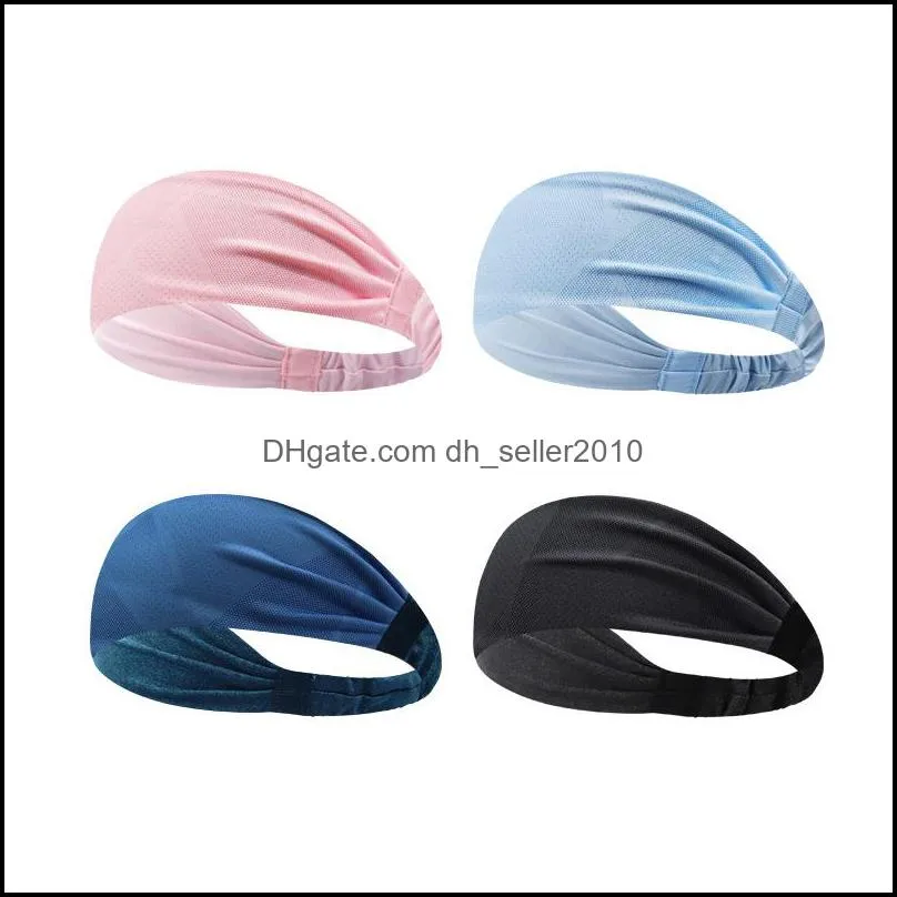 sports headband jacquard breathable headband ice silk fashion yoga headband men and women running fitness antiperspirant belt