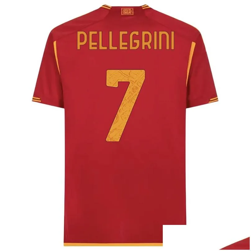 23 24 dybala aouar soccer jerseys totti maglia pellegrini belotti abraham 2023 2024 football shirts mancini men kids kit el shaarawy uniform