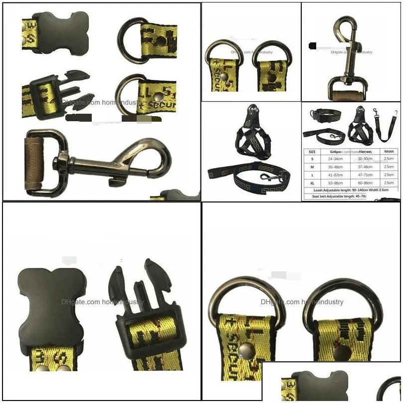 dog collars leashes no pl designer harness and set classic bronzing pattern adjustable leash safety belt for small medium large do