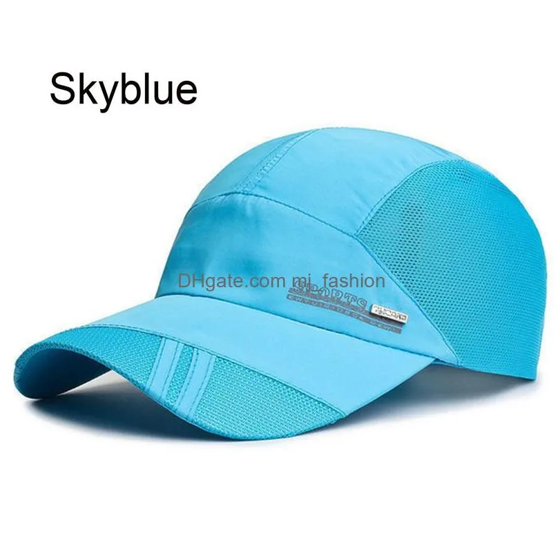 Dry Running Baseball Caps Summer Mesh 8 Colors Gorras Hat Cap Visor Mens Hat Sport Cool Fashion Hot Quick Outdoor Popular New